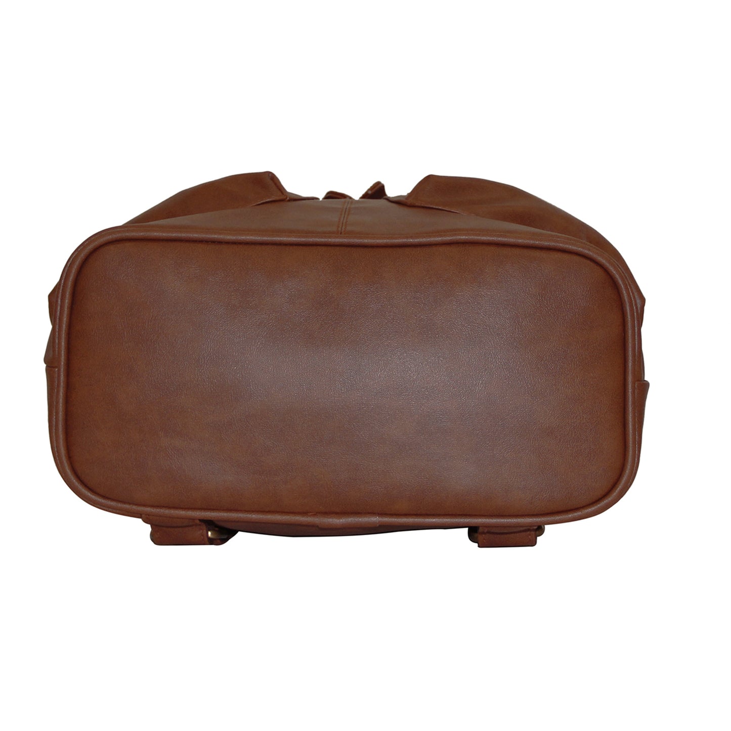 Dark Brown Faux Leather Backpack