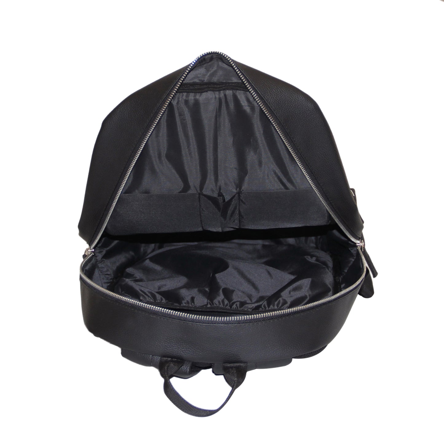 Full Grain Faux Leather Backpack