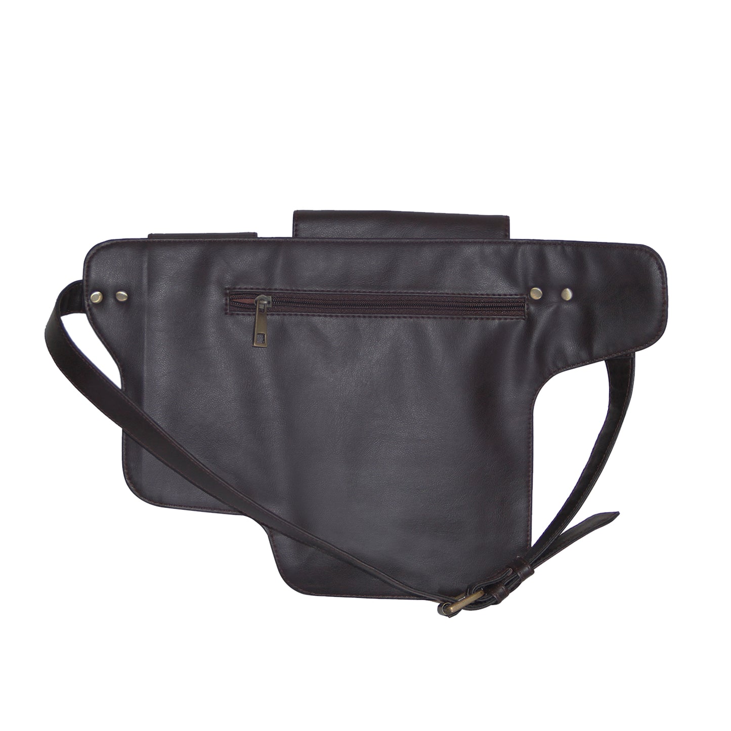 Brown Faux Leather Waist Bag