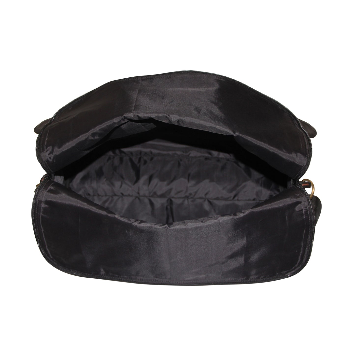 Roll-Top Faux Leather Duffle Bag