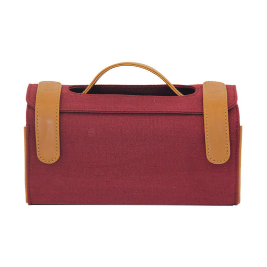 Maroon Canvas Travel Kit
