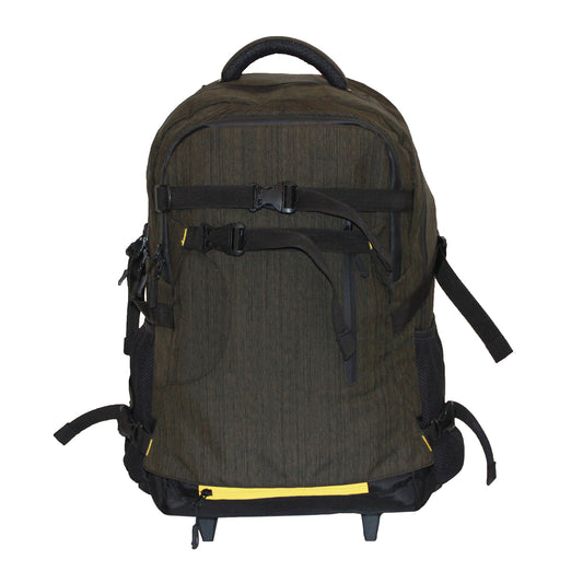 Military Green Flyknit Backpack with Trolley