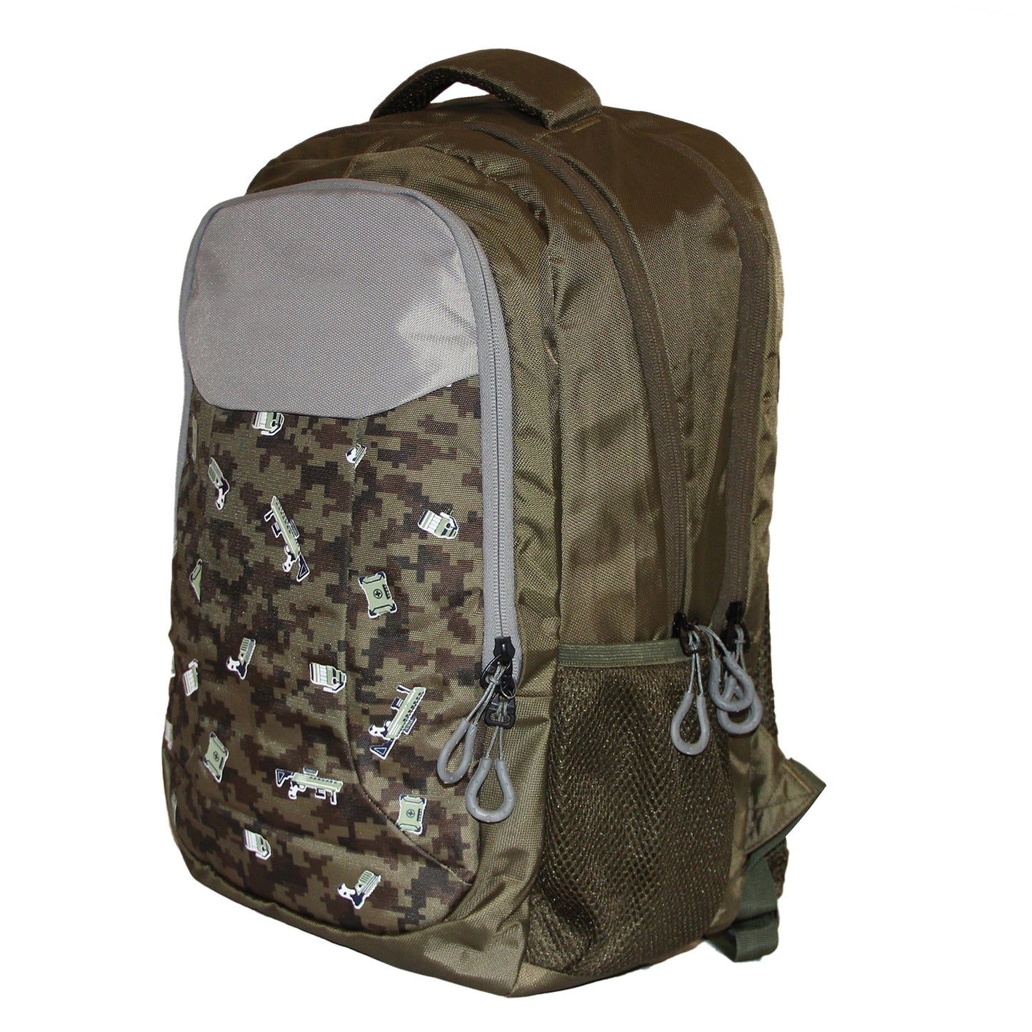 Olive Green Spacious School Backpack
