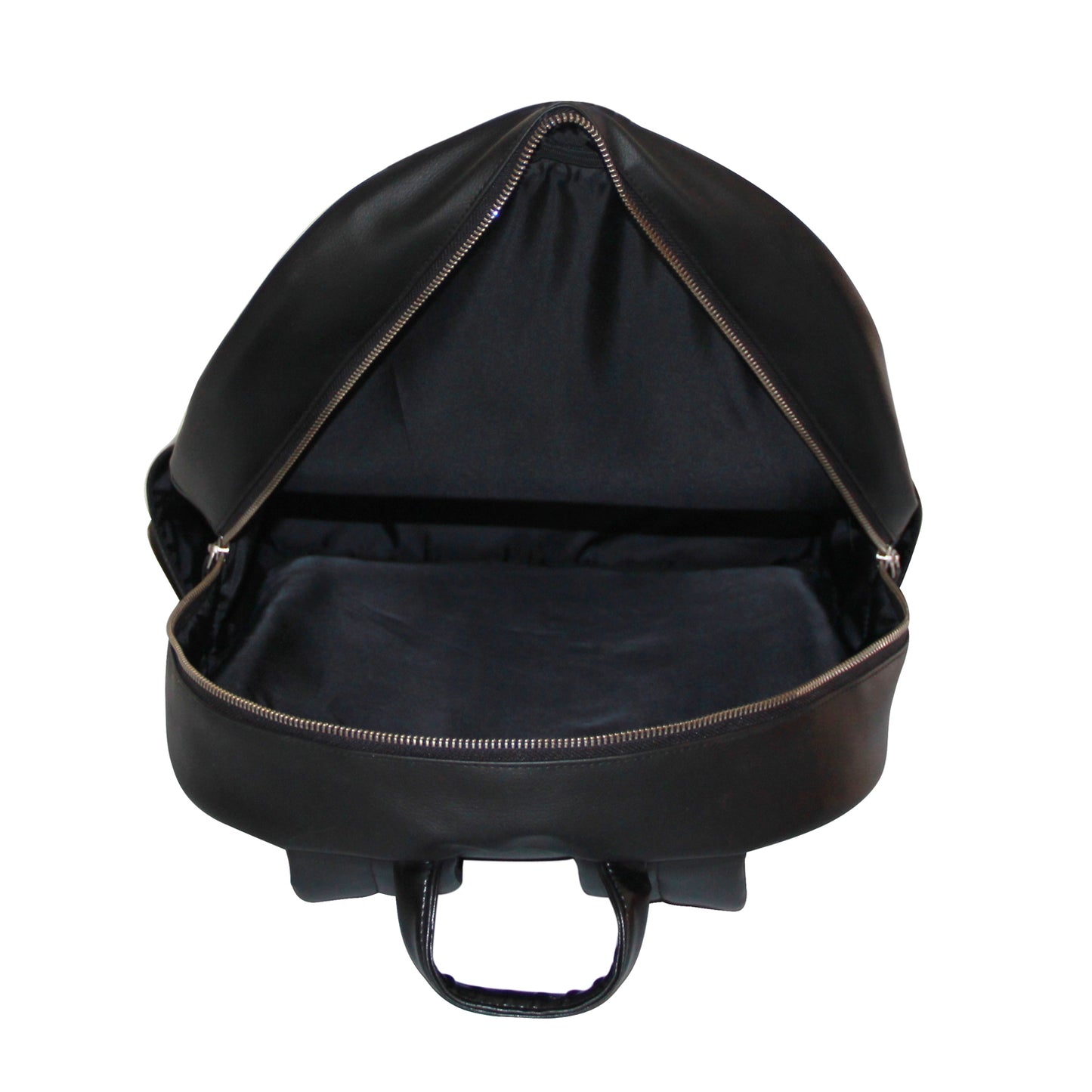 Quilted Black PU Backpack