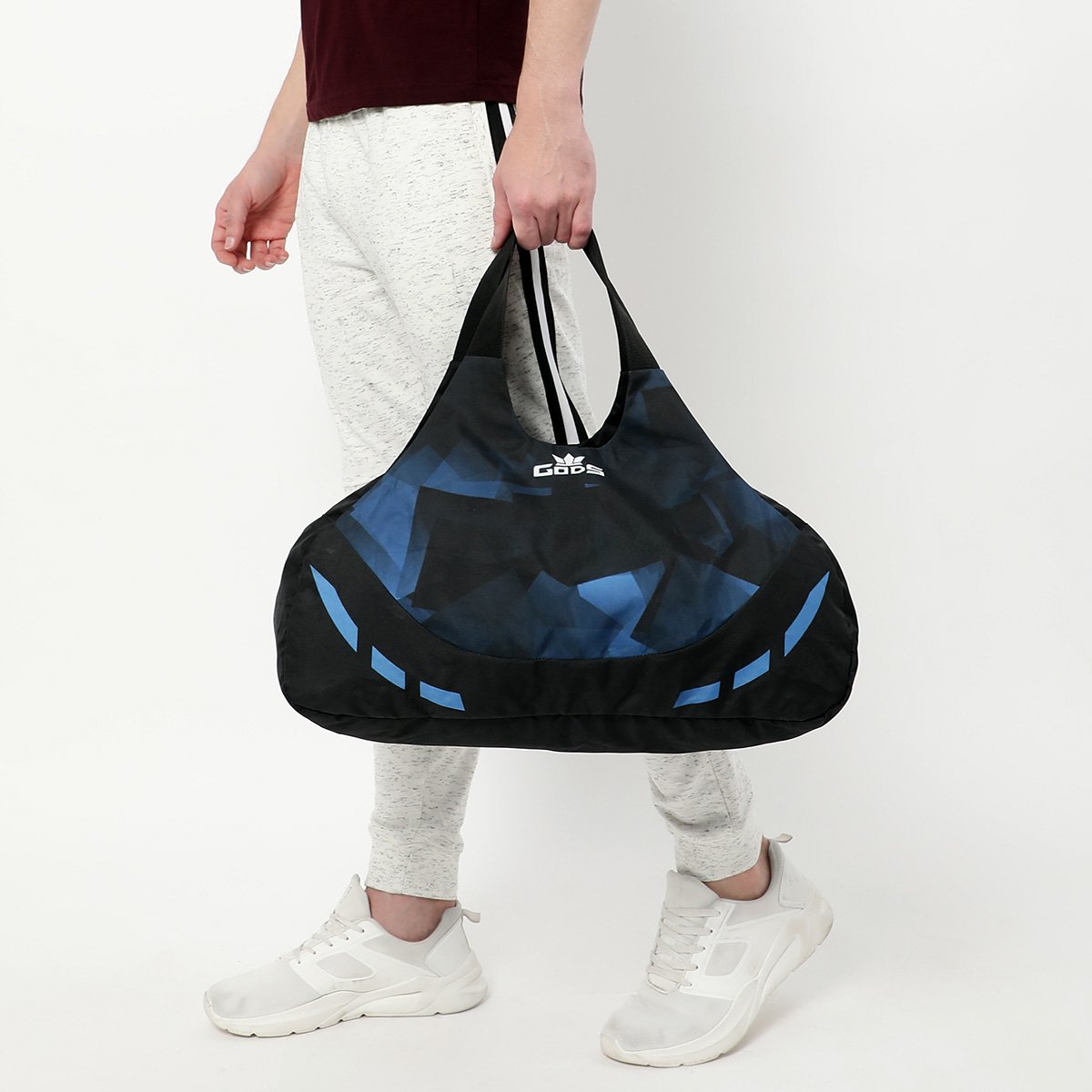 Creed Foldable Duffle Bag – Blue Pixel