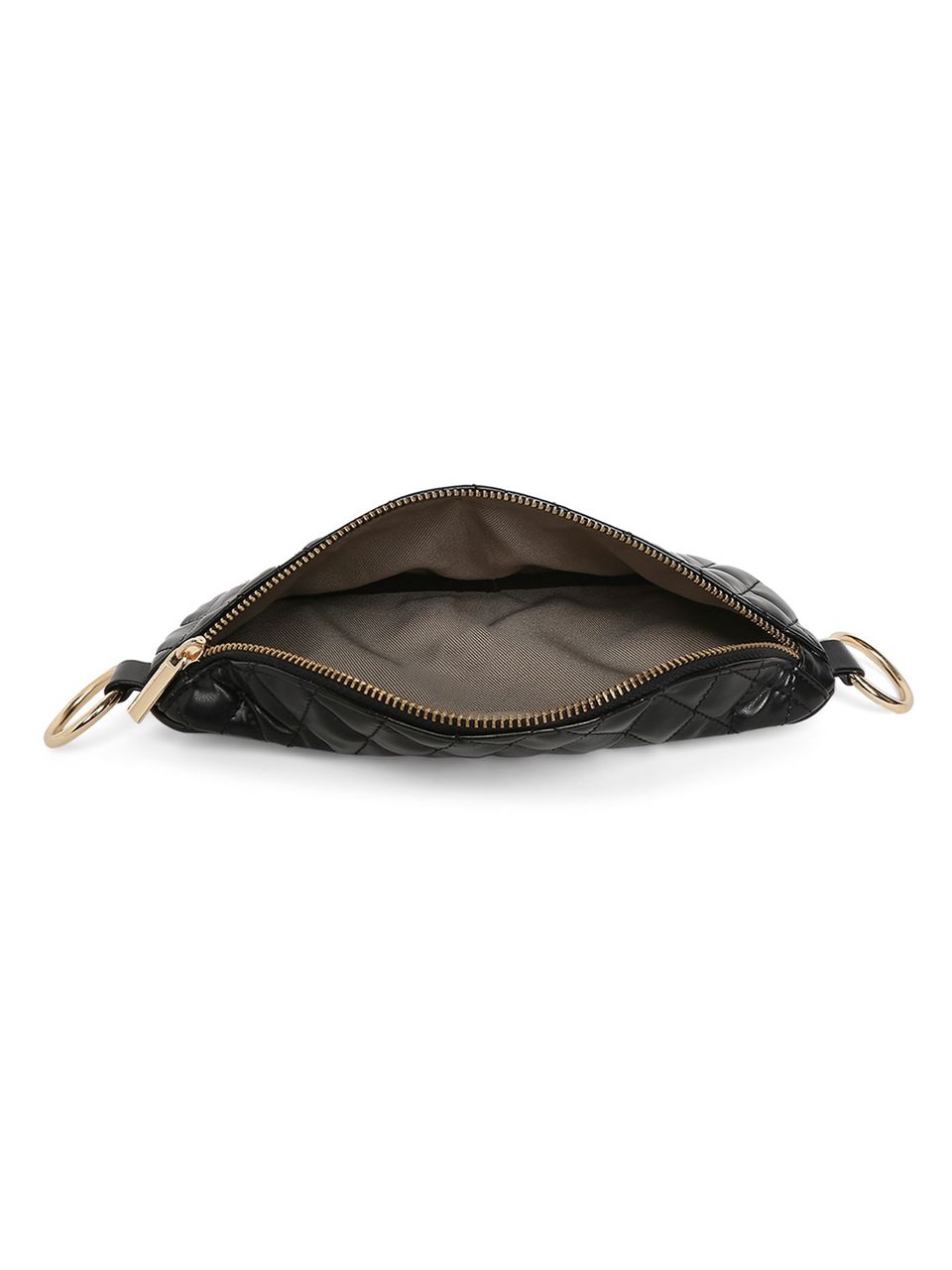 Black Elegant Quilted Sling & Cross Bag