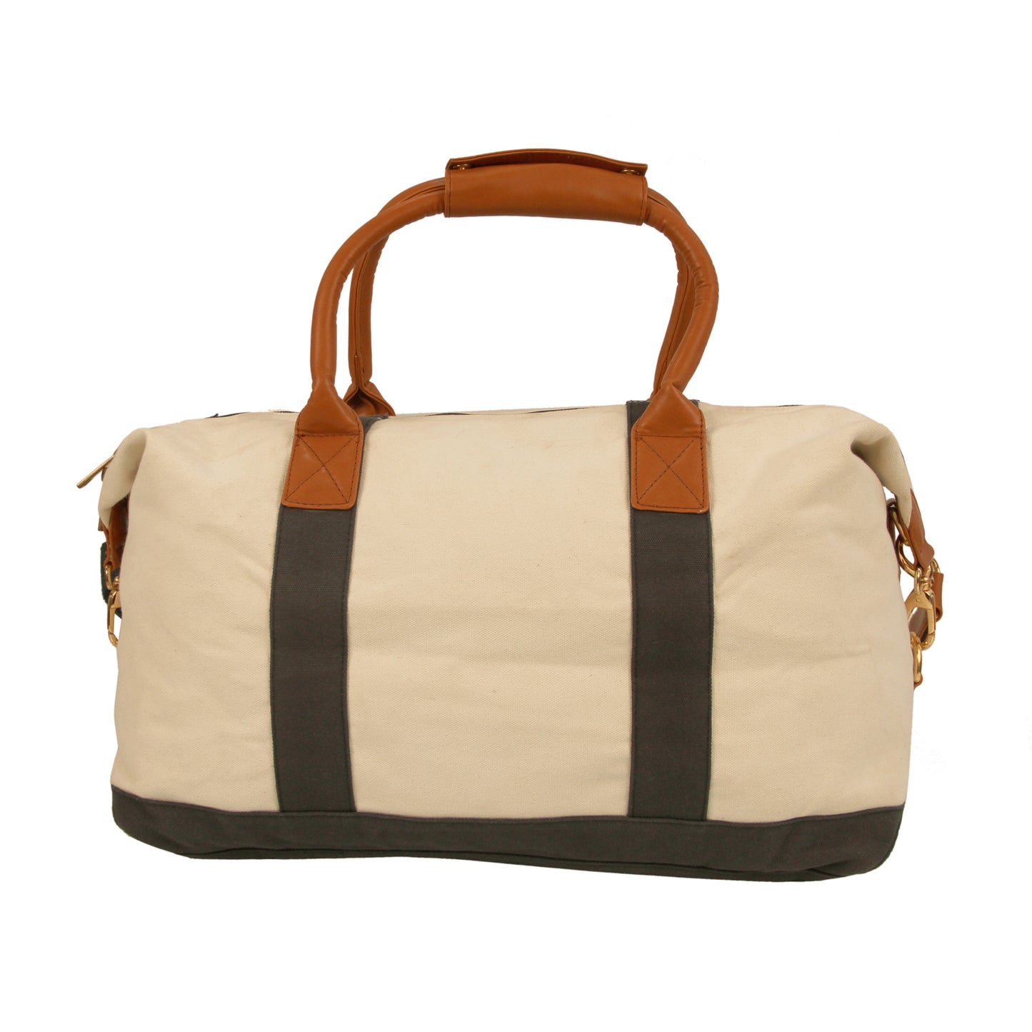 White- Blue Canvas Duffle Bag