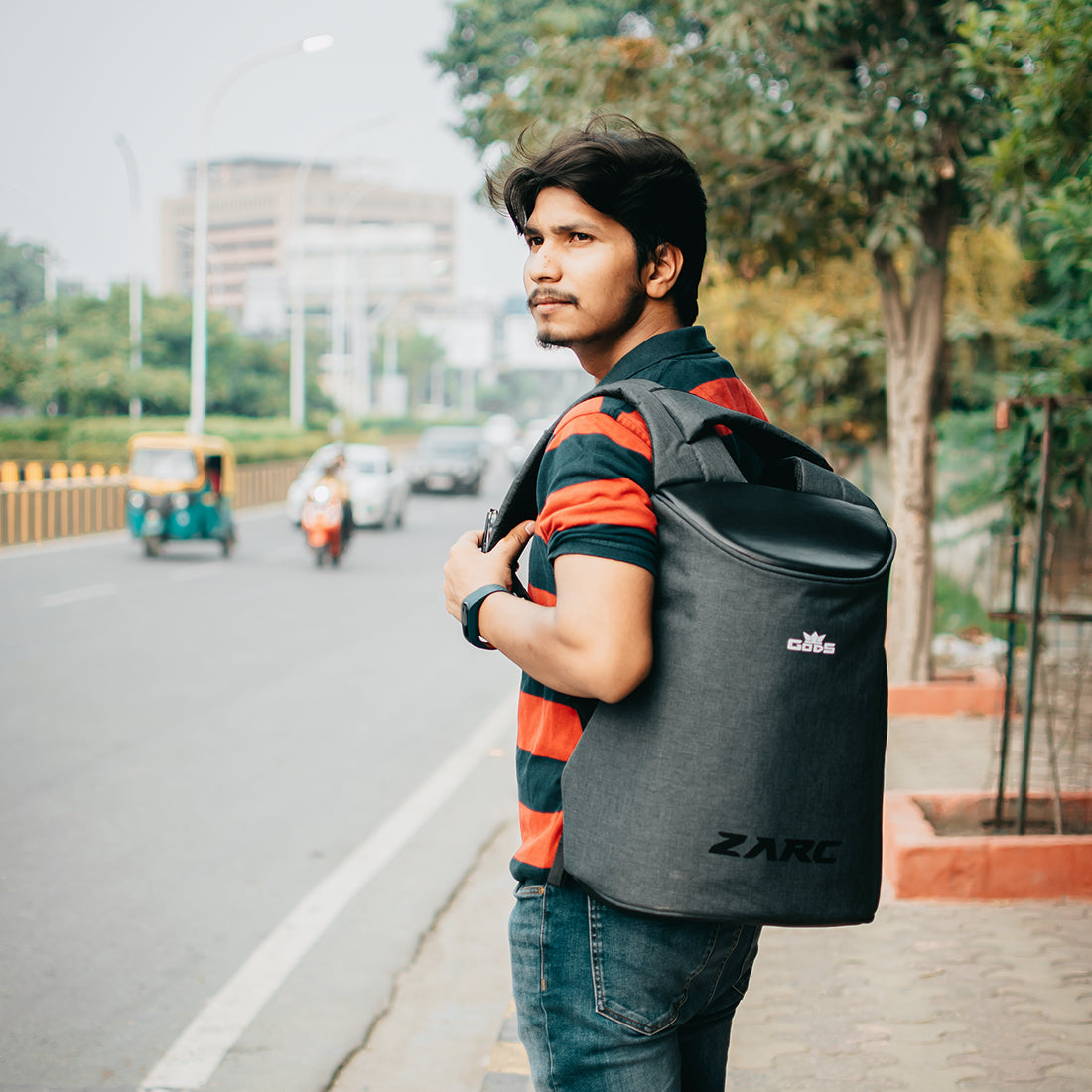 Zarc – 22 litres, 15.6 Inch Anti-Theft Laptop Backpack (Melange)