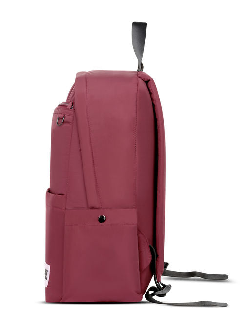 Unisex Micro Polyester Single Compartment Maroon Backpack