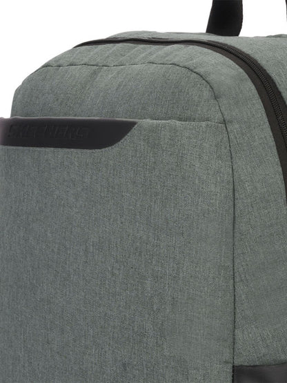 Unisex Oxford Pattern Single Compartment Light Grey Backpack