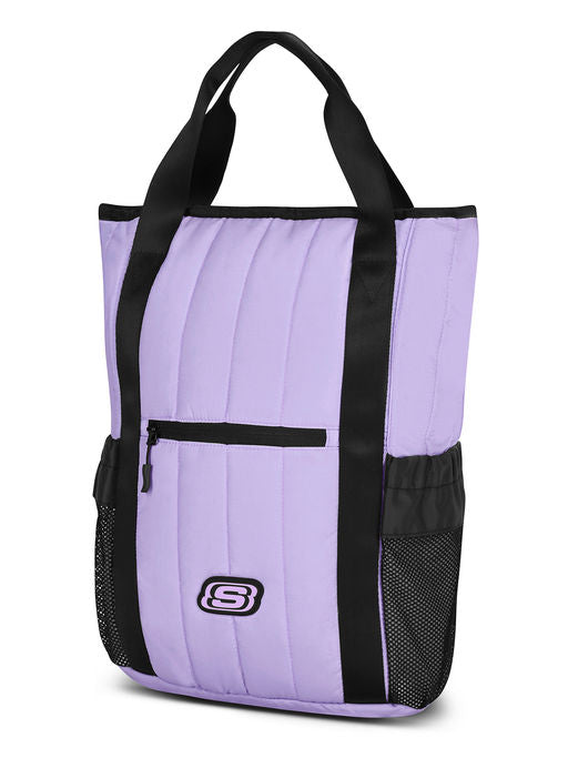 Unisex Quilted Front and Side Lavender Backpack