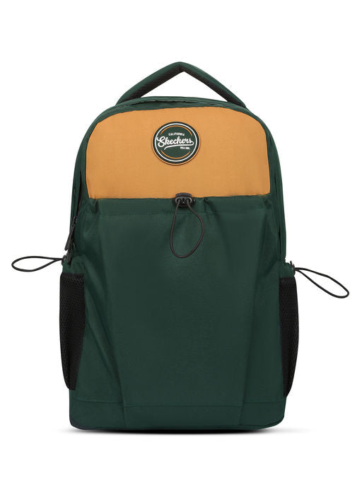 Unisex Multi Compartment Beige Green Backpack