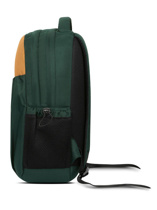 Unisex Multi Compartment Beige Green Backpack