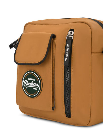 Unisex Front Pocket Brown Crossbody Bag