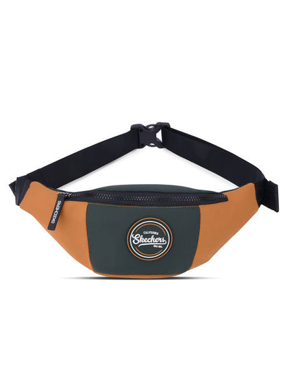 Unisex Single Compartment Brown Waist Bag