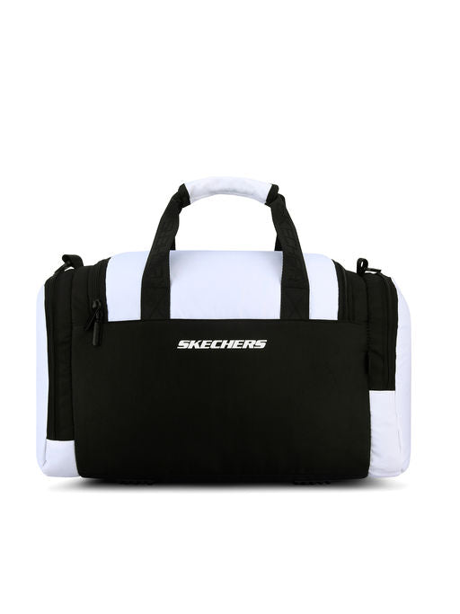 Unisex Monochrome Mesh Detailed Black White Duffle Bag