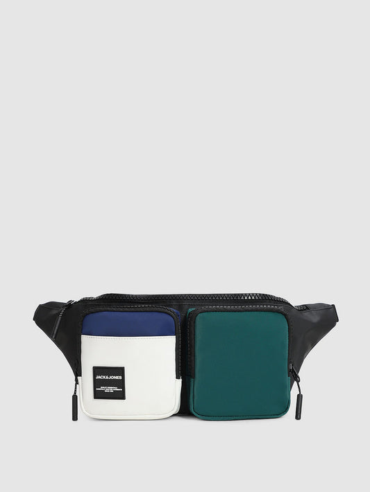 BLACK COLOURBLOCKED CHESTPACK