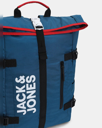 JACK & JONES BLUE ROLL TOP BACKPACK