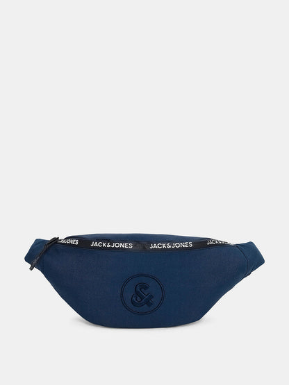 NAVY BLUE LOGO PRINT BUMBAG