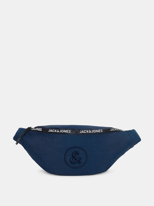 NAVY BLUE LOGO PRINT BUMBAG