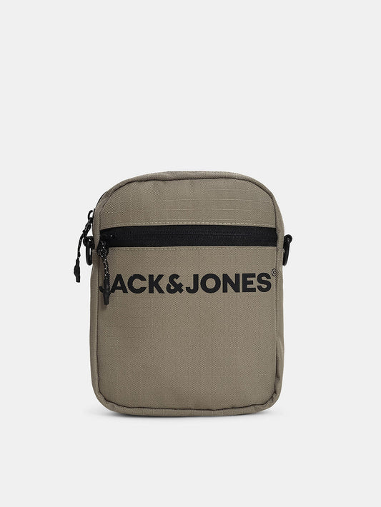 GREEN LOGO PRINT SLING BAG
