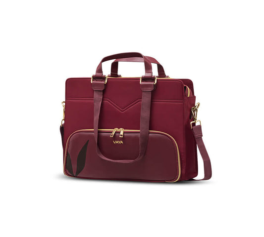 Zaelia - Work-to-Weekend Tote - Burgundy