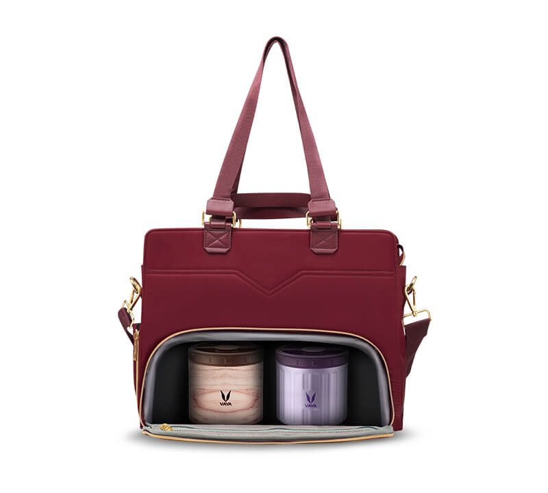 Zaelia - Work-to-Weekend Tote - Burgundy
