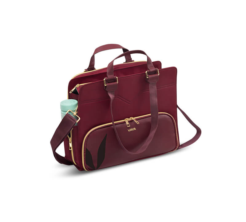Zaelia - Work-to-Weekend Tote - Burgundy