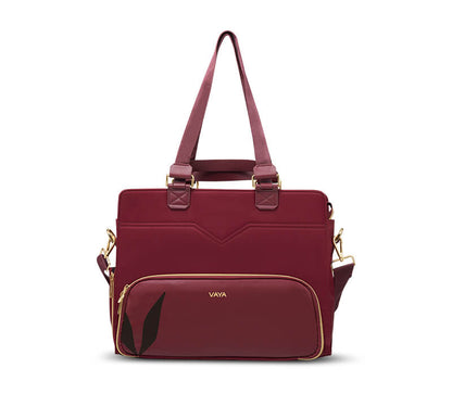 Zaelia - Work-to-Weekend Tote - Burgundy