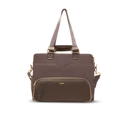 Zaelia - Work-to-Weekend Tote - Brown