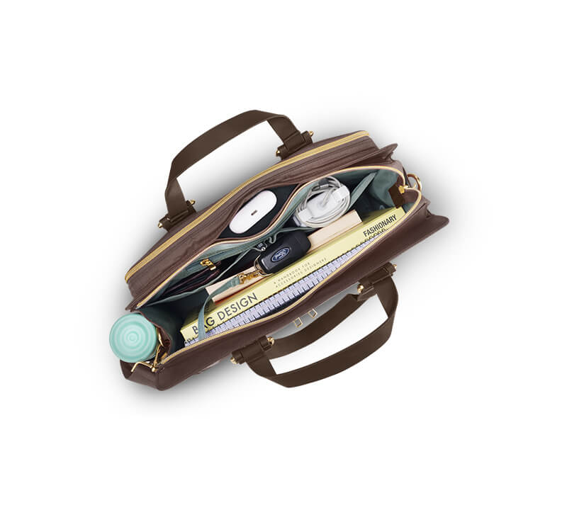 Zaelia - Work-to-Weekend Tote - Brown
