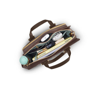 Zaelia - Work-to-Weekend Tote - Brown