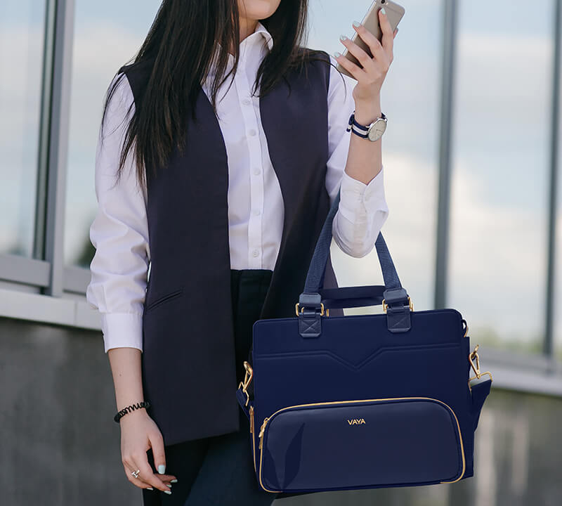 Zaelia - Work-to-Weekend Tote - Navy