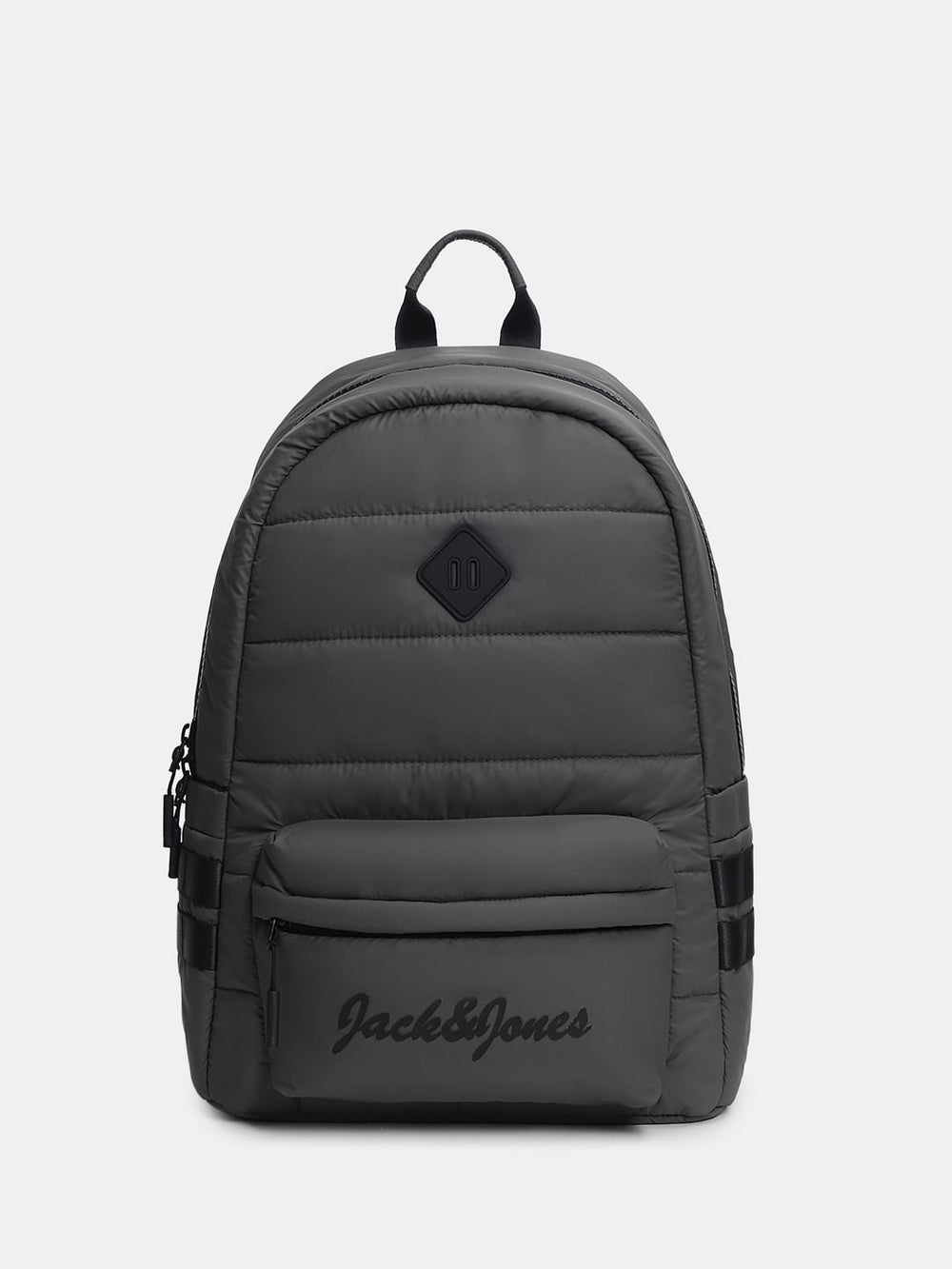 GREY QUILTED BACKPACK