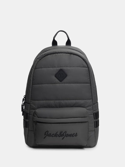 GREY QUILTED BACKPACK