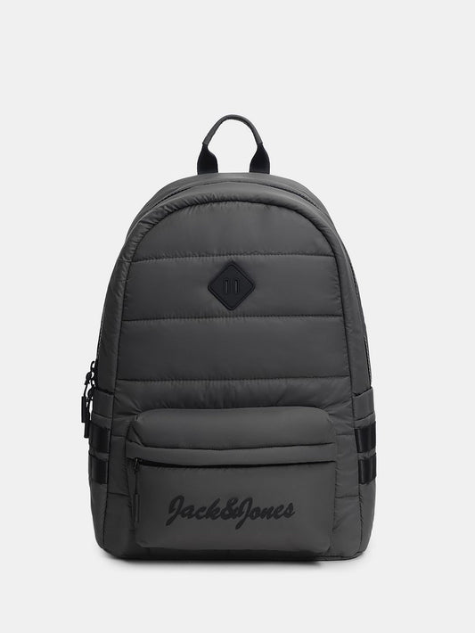 GREY QUILTED BACKPACK