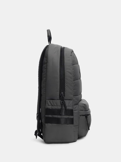 GREY QUILTED BACKPACK
