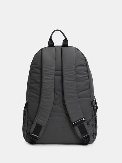 GREY QUILTED BACKPACK