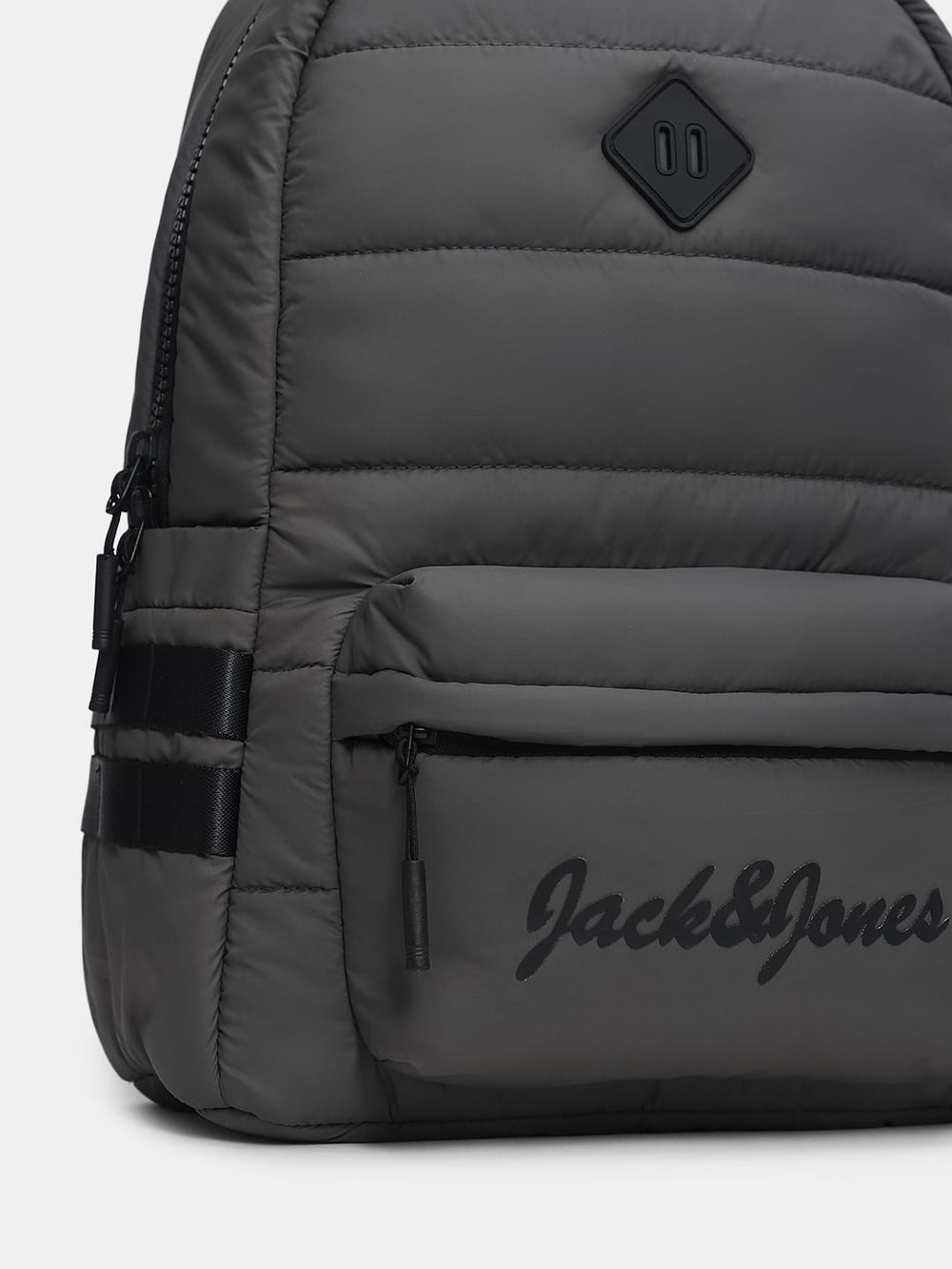 GREY QUILTED BACKPACK