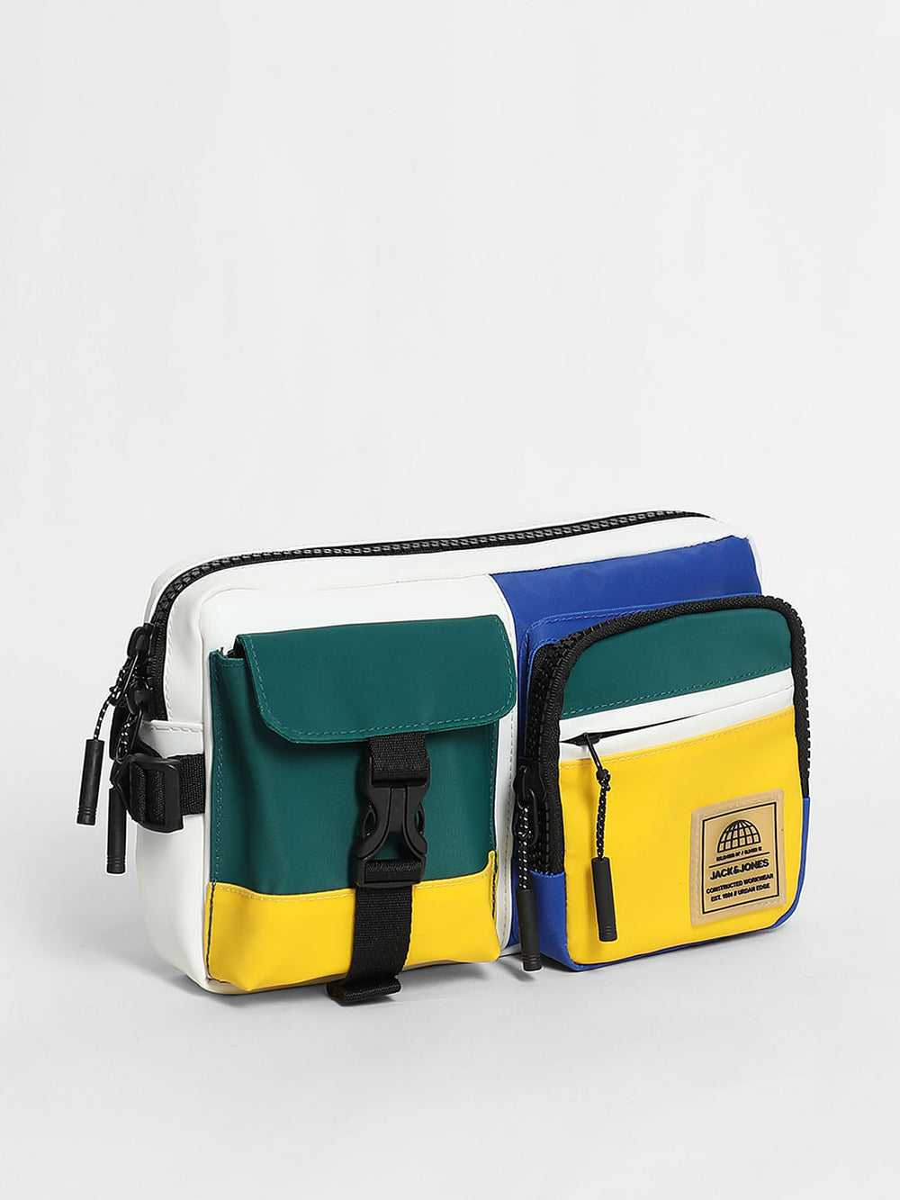 GREEN COLOURBLOCKED CHESTPACK