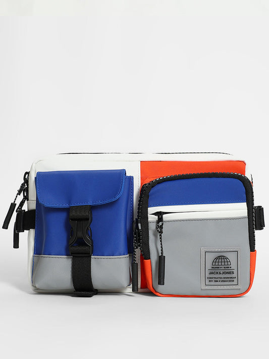 BLUE COLOURBLOCKED CHESTPACK