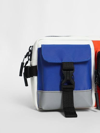 BLUE COLOURBLOCKED CHESTPACK