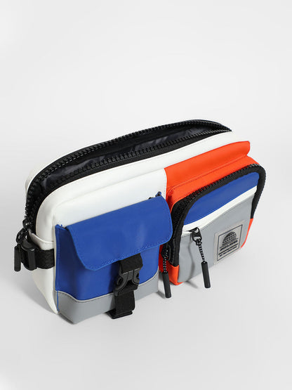 BLUE COLOURBLOCKED CHESTPACK