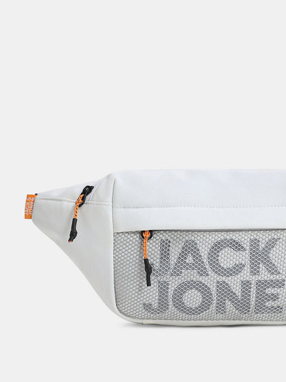 WHITE MESH LOGO PRINT BUMBAG