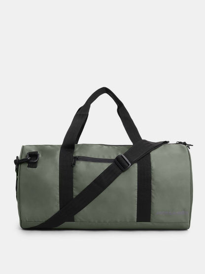 DARK GREY POLYESTER DUFFLE BAG