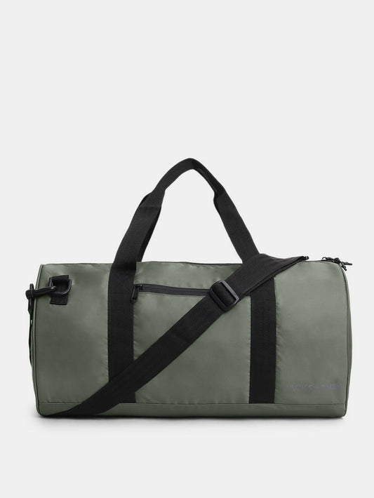 DARK GREY POLYESTER DUFFLE BAG