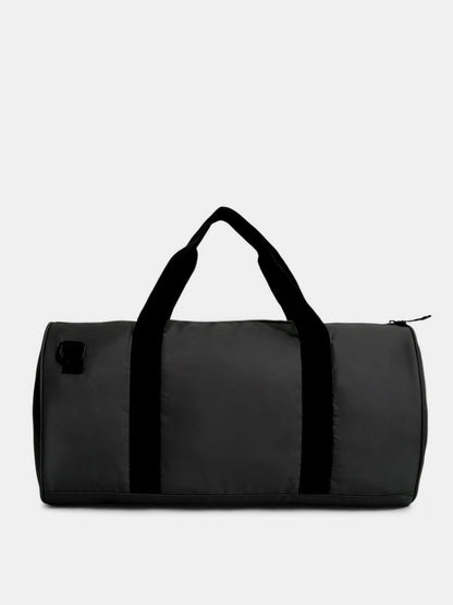 BLACK POLYESTER DUFFLE BAG