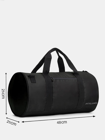 BLACK POLYESTER DUFFLE BAG