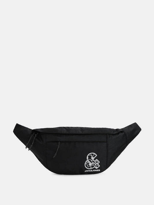 BLACK LOGO PRINT CHESTPACK