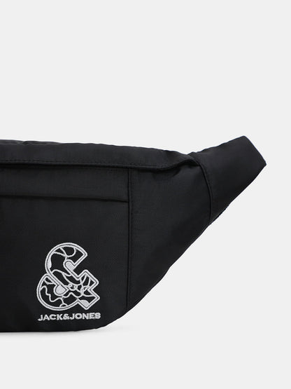 BLACK LOGO PRINT CHESTPACK